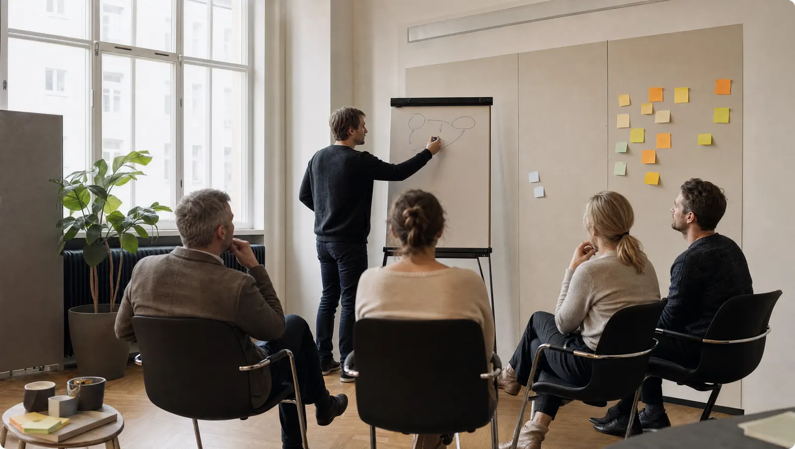 Workshop mit Flipchart