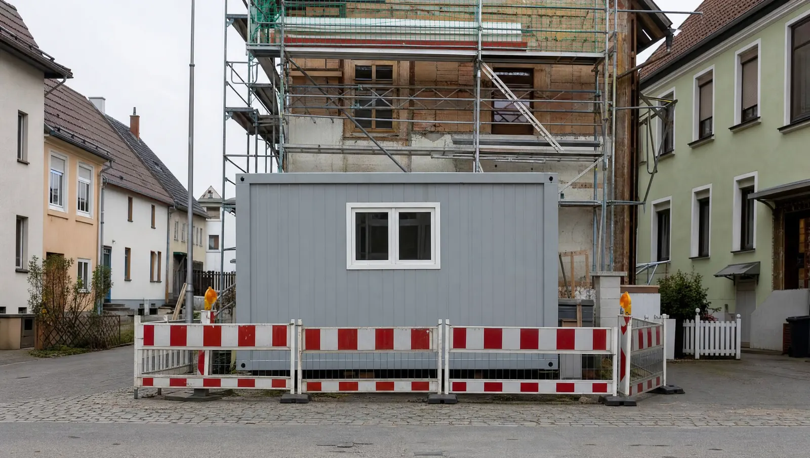 Baucontainer an der Straße