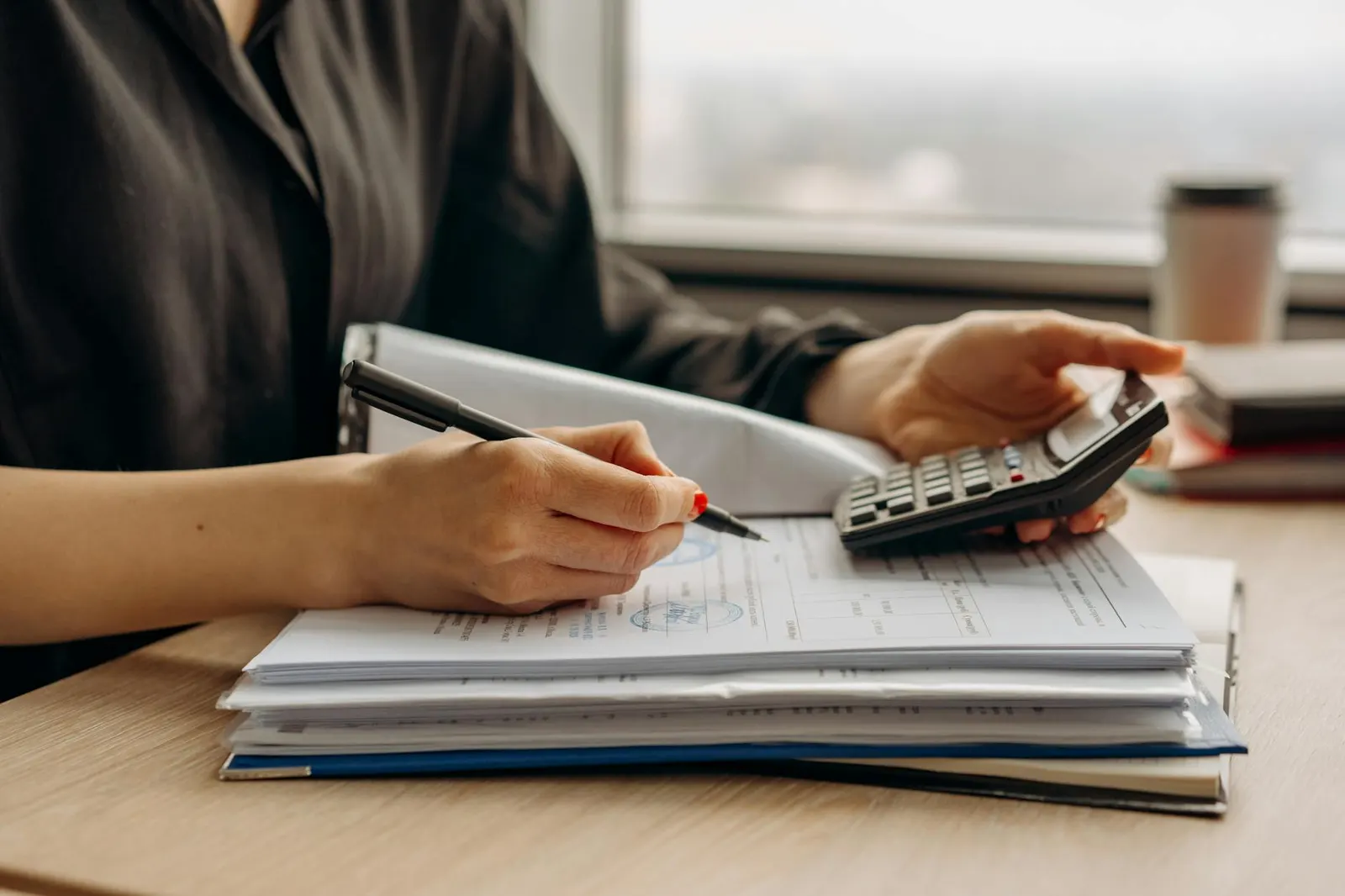 calculator paperwork