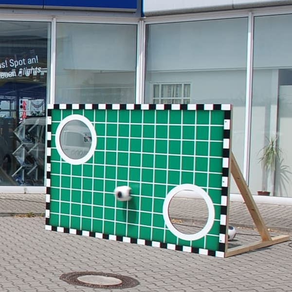 klassische Fußballtorwand