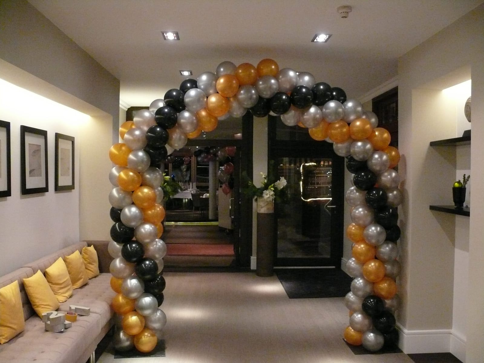 Ballondekoration , Ballonskulpturen , Ballon Jubiläums Zahlen , Ballongirlande