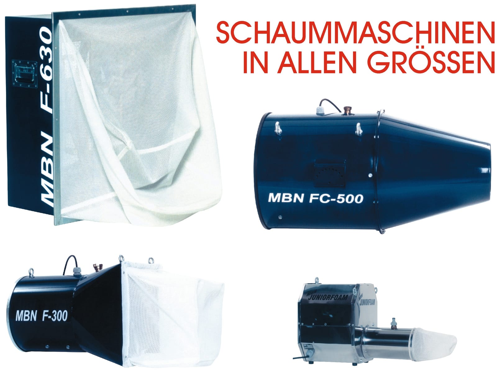 MBN Schaummaschinen&amp;Schaumkanonen in allen Größen