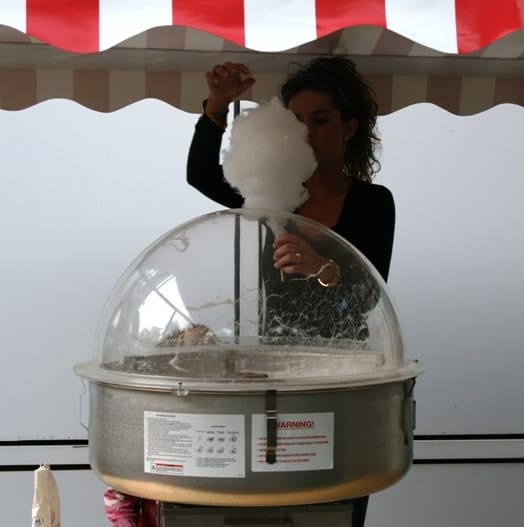 Zuckerwatte / Marktstand / Zuckerwattestand