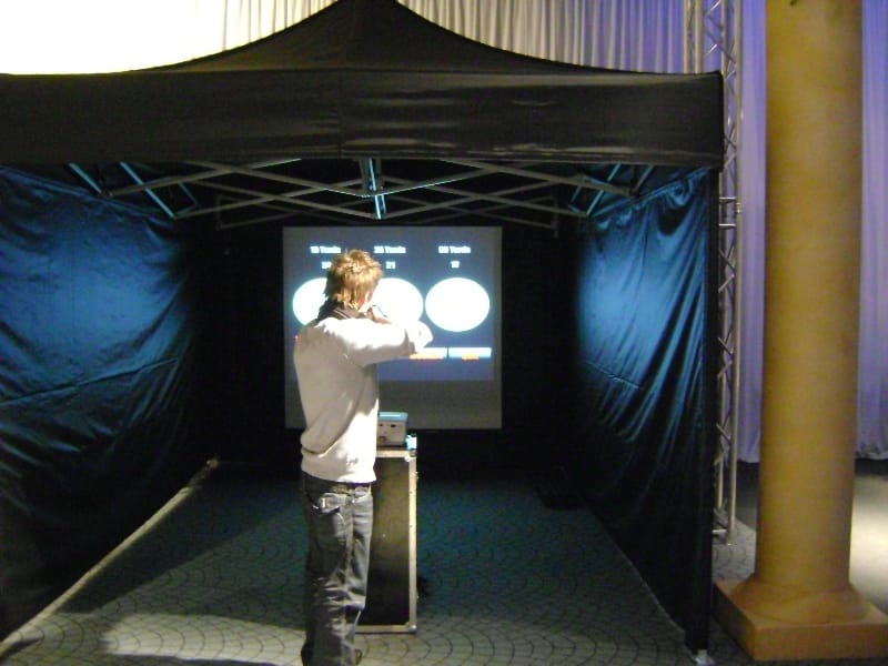 Laserschussanlage im Zelt / Laser Shoot / Laser Shooting