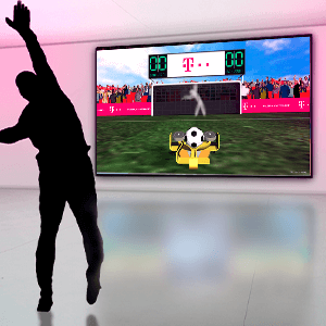 Als Torwart virtuelle Bälle halten Fussball mieten bei InnoTeamS