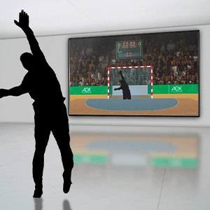 Als Torwart virtuelle Bälle halten Handball mieten bei InnoTeamS
