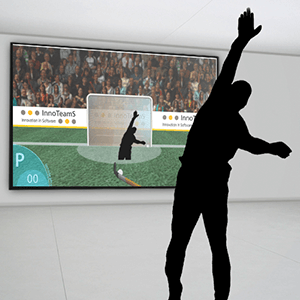 Als Torwart virtuelle Bälle halten Hockeyspiel mieten bei InnoTeamS