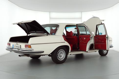 Oldtimer Mercedes 280 S Automatic mieten – weiße Hochzeitslimousine von 1970 – 2