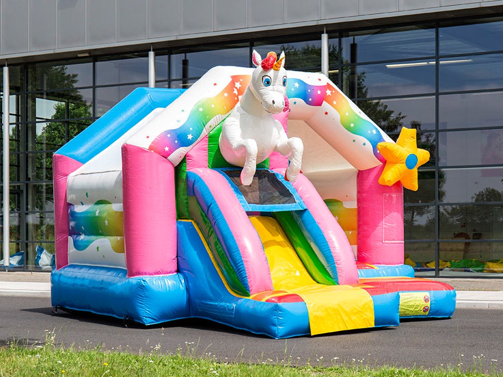 Hüpfburg Slide Combo Einhorn mieten in Koblenz – Hüpfburg – 2