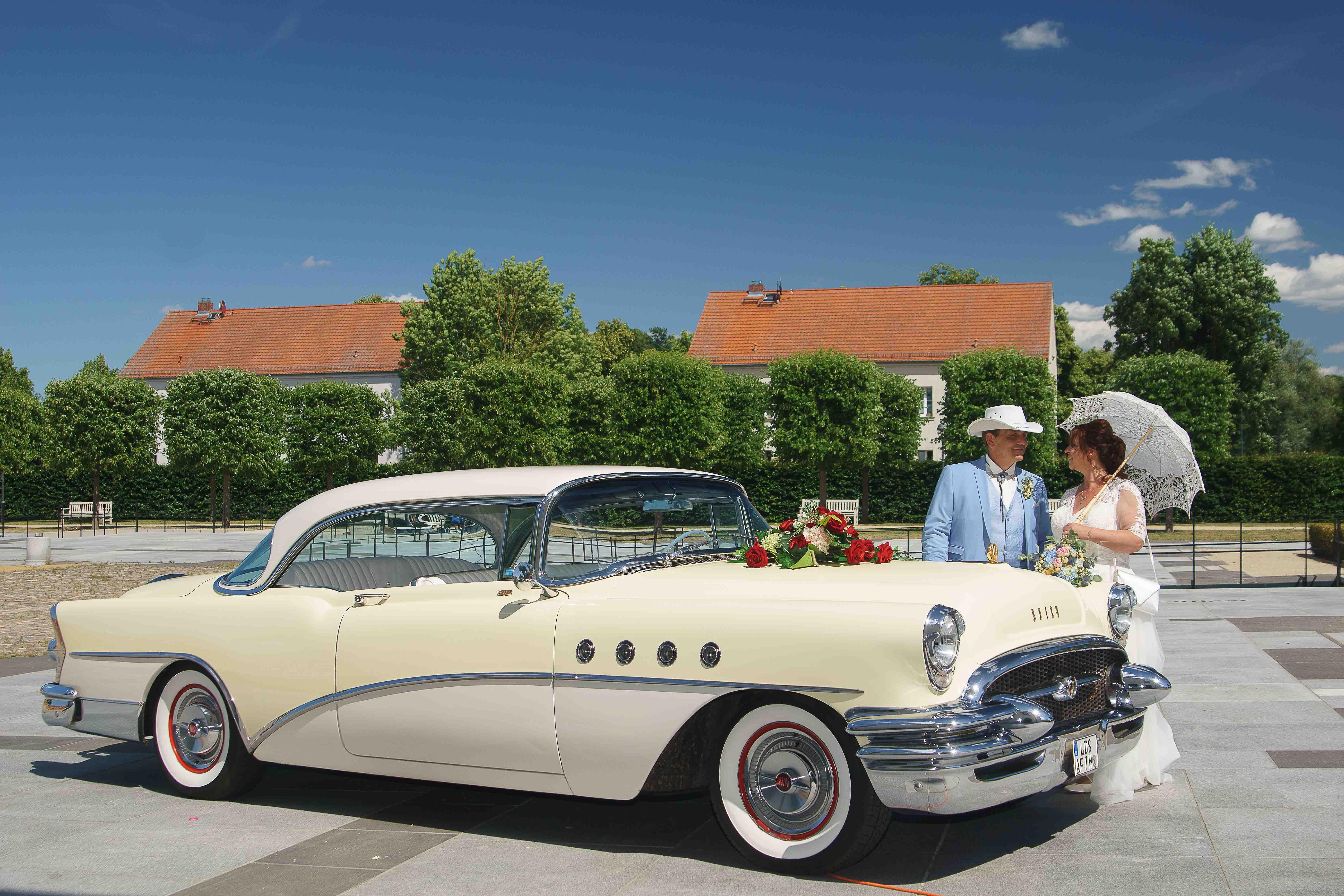 1955 Buick Roadmaster Riviera mieten – Oldtimer Hochzeitsauto der 50er