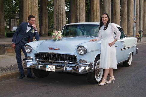 1955 Chevrolet Bel Air mieten – Oldtimer Hochzeitsauto mit V8 & Klimaanlage