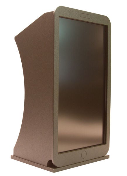 Rednerpult mit integriertem 46'' Display mieten - individuell bespielbar für Events