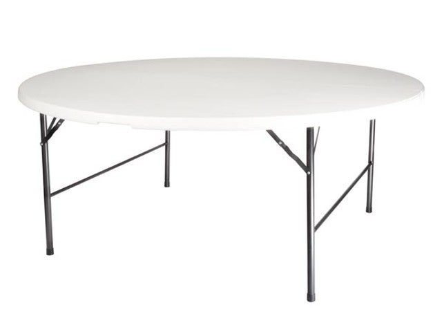 Miete 8 - Zahle 6! Runde Banketttische, runder Banketttisch, Tische  - Klappbar, 183cm Durchmesser für 8-12 Personen