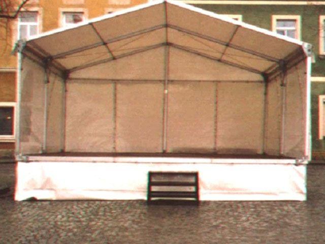 Bühne mit Zeltüberdachung 6 x 6 m mieten in Reinstädt – Eventtechnik