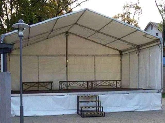 Bühne mit Zeltüberdachung 8 x 6 m mieten in Reinstädt – Eventtechnik