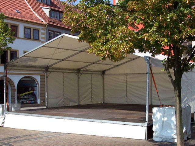 Bühne mit Zeltüberdachung 6 x 9 m mieten in Reinstädt – Eventtechnik