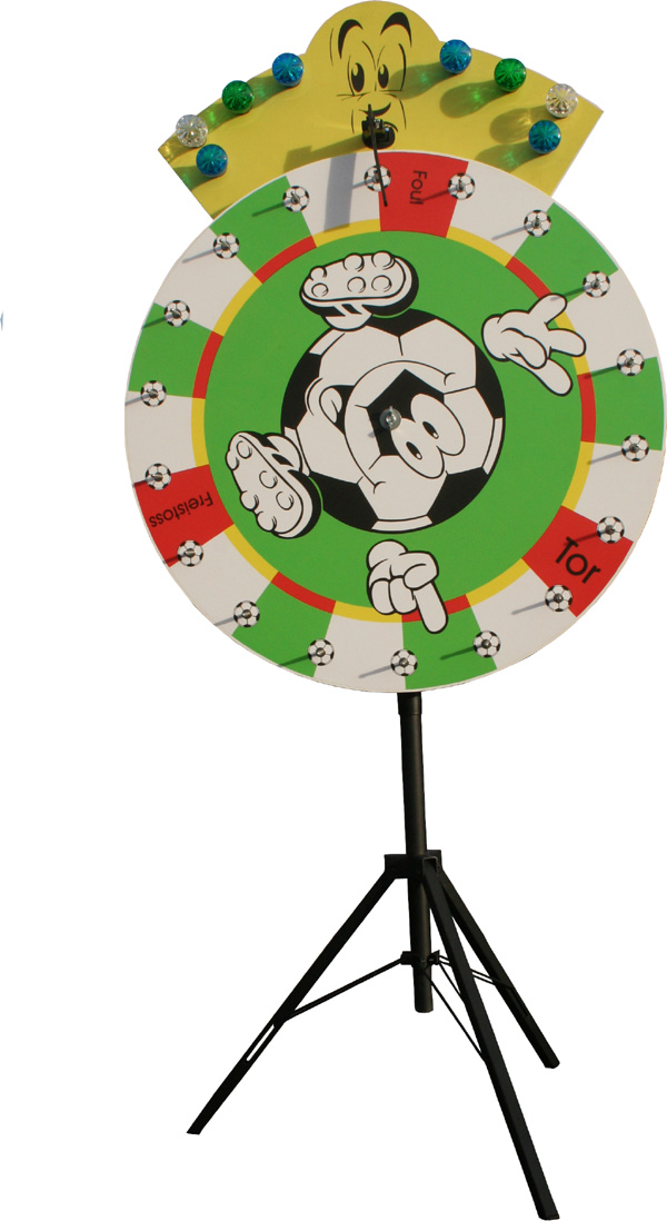 Glücksrad Deluxe Fußball mieten bei Fun Promotion