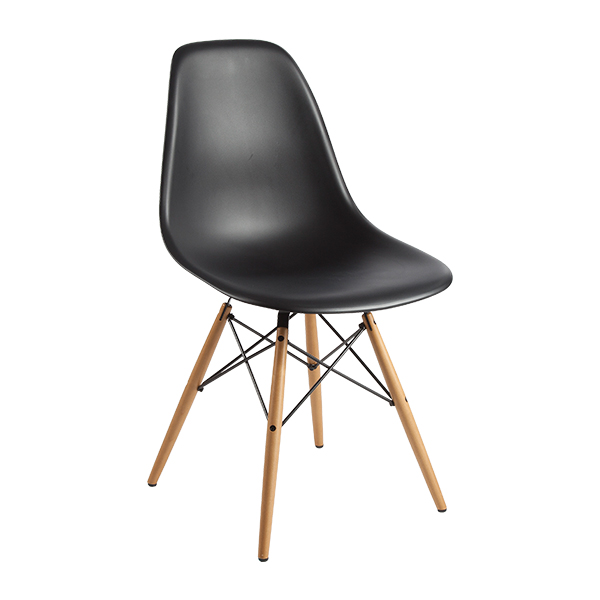 DSW Eames Plastic Chair Ahorn Sitz schwarz mieten