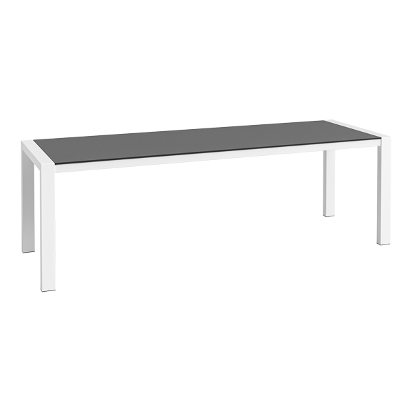 Dinnertisch Algarve weiß/schwarz L240*B80*H75 cm mieten