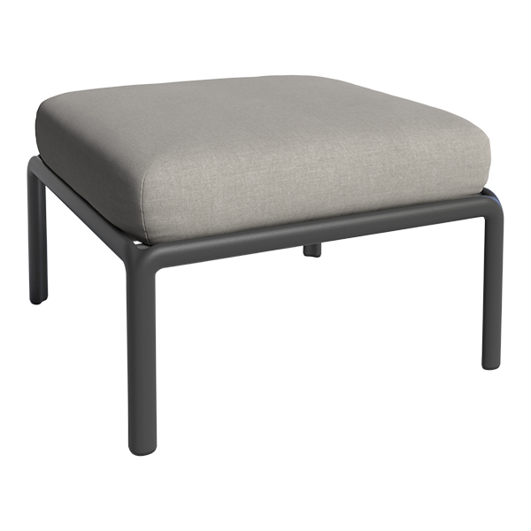 Loungehocker Komodo anthrazit mit Sitzkissen grau mieten