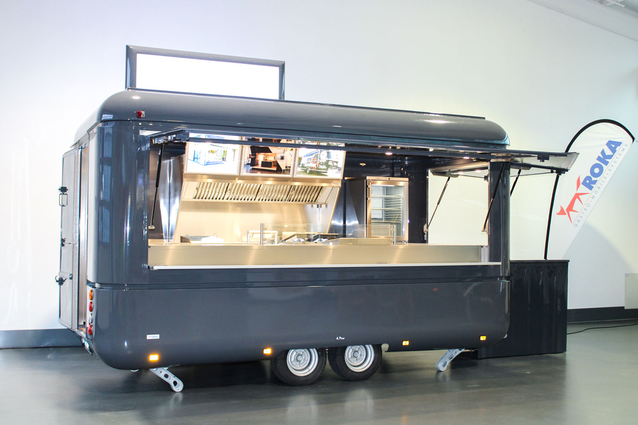 Imbisswagen Mieten: Modell Roadrunner – Fahrzeug-ID M086 mieten bei ROKA Werk