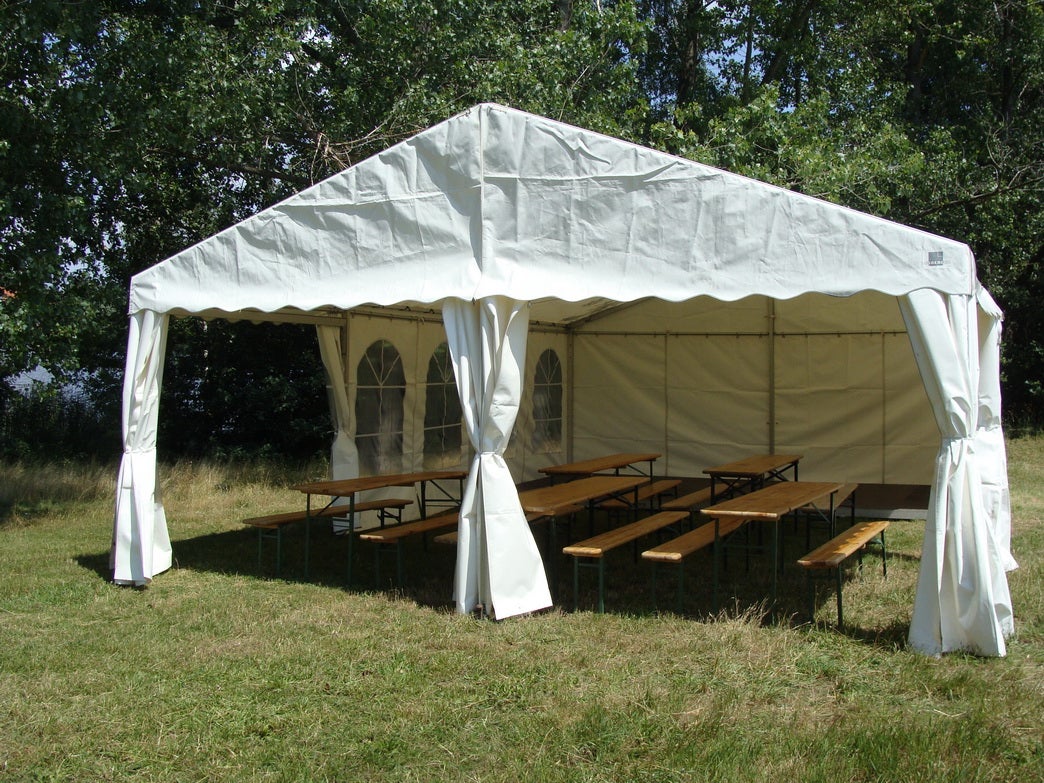 Festzelt mieten - Losberger 6x9 m, weiß - inkl. Auf- & Abbau in Dresden