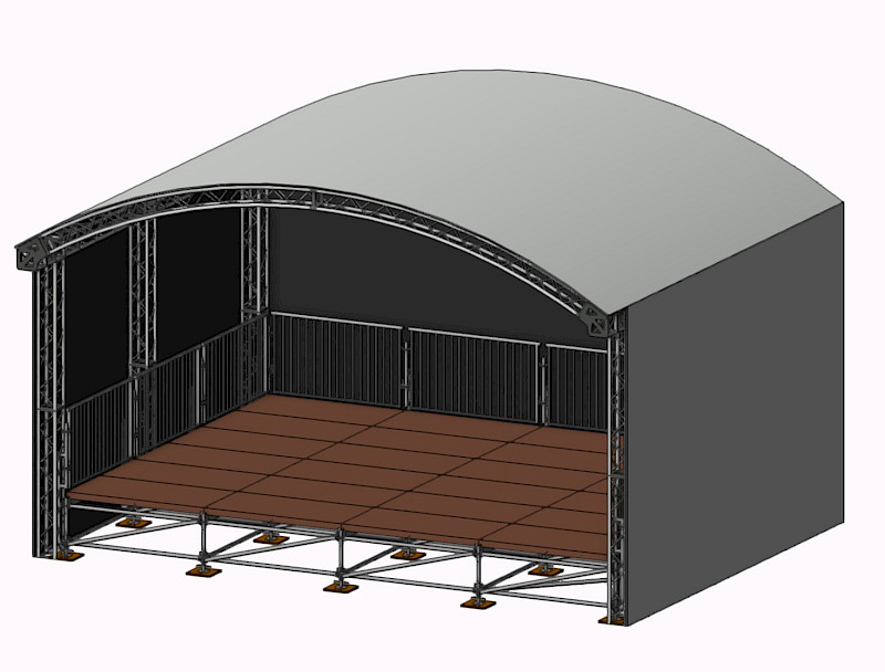 Buehnendach 8 M X 6 M mieten bei Magic Event- & Medientechnik