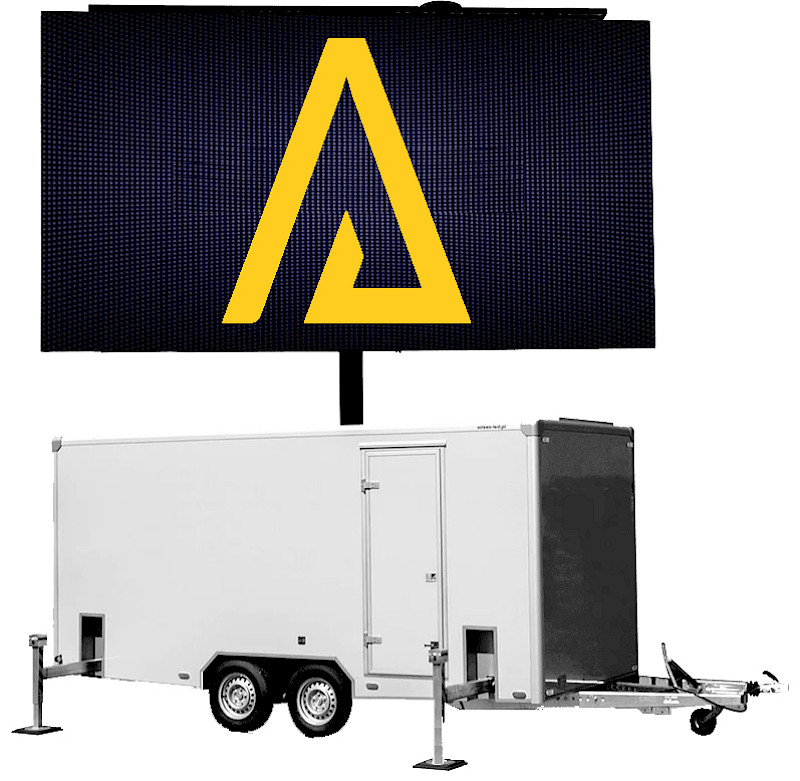 LED-Trailer 7 x 4 m mit 28 m² LED-Fläche, Pitch 3,9 mm mieten bei Magic Event- & Medientechnik