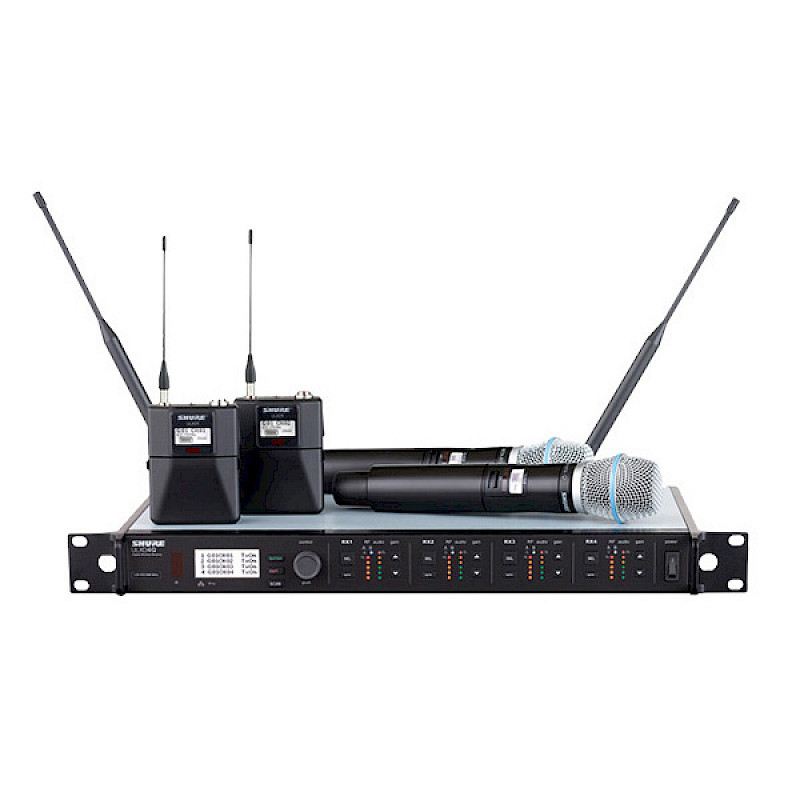 Shure Ulx D4Q Funkmikrofon Vierfachempfaenger mieten bei Magic Event- & Medientechnik