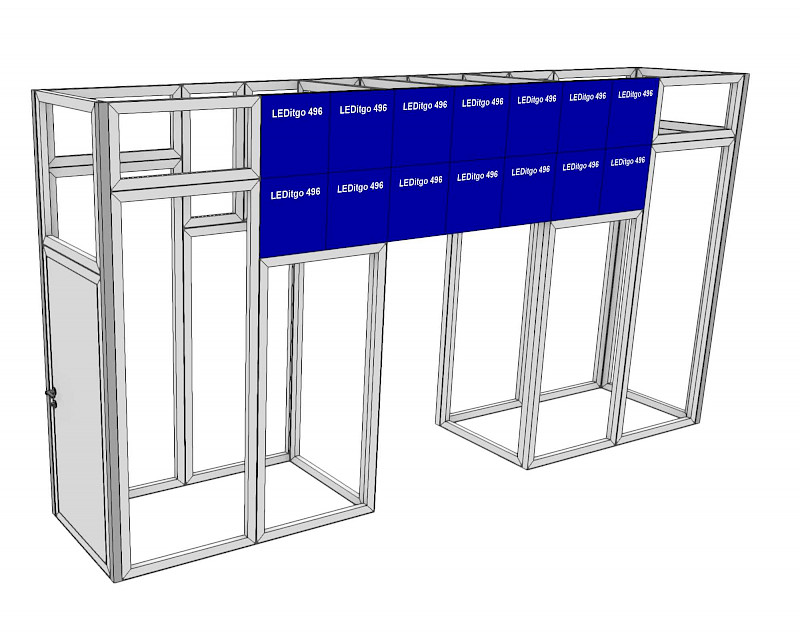 Aluvision Modularsystem Rahmensystem Messebau mieten bei Magic Event- & Medientechnik