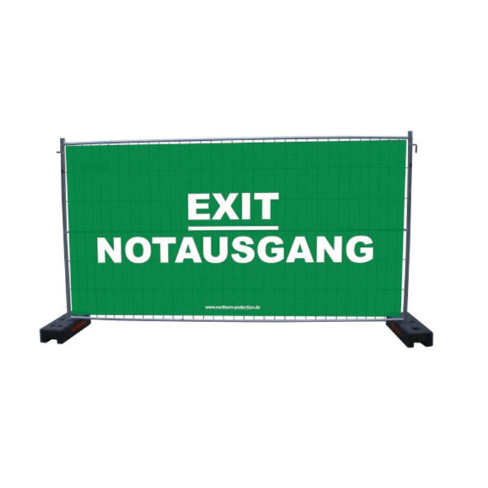 Sichtschutzplane “Exit Notausgang” mieten bei Northern Events