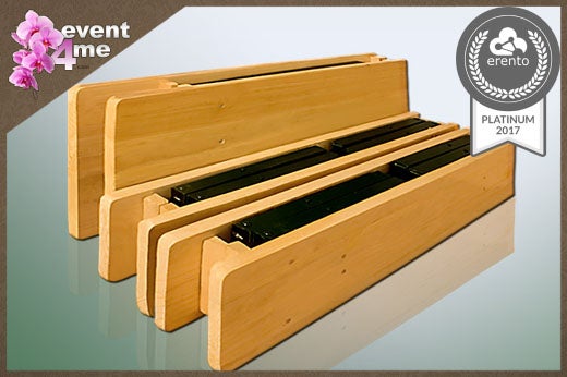 Klappbare Bierzeltgarnitur 220 × 50 cm mieten – passt in fast jeden Kofferraum – 3
