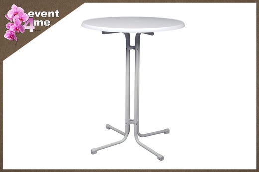 Stehtisch Ø 80 cm mieten – günstig inkl. Husse, optional mit LED-Beleuchtung – 4