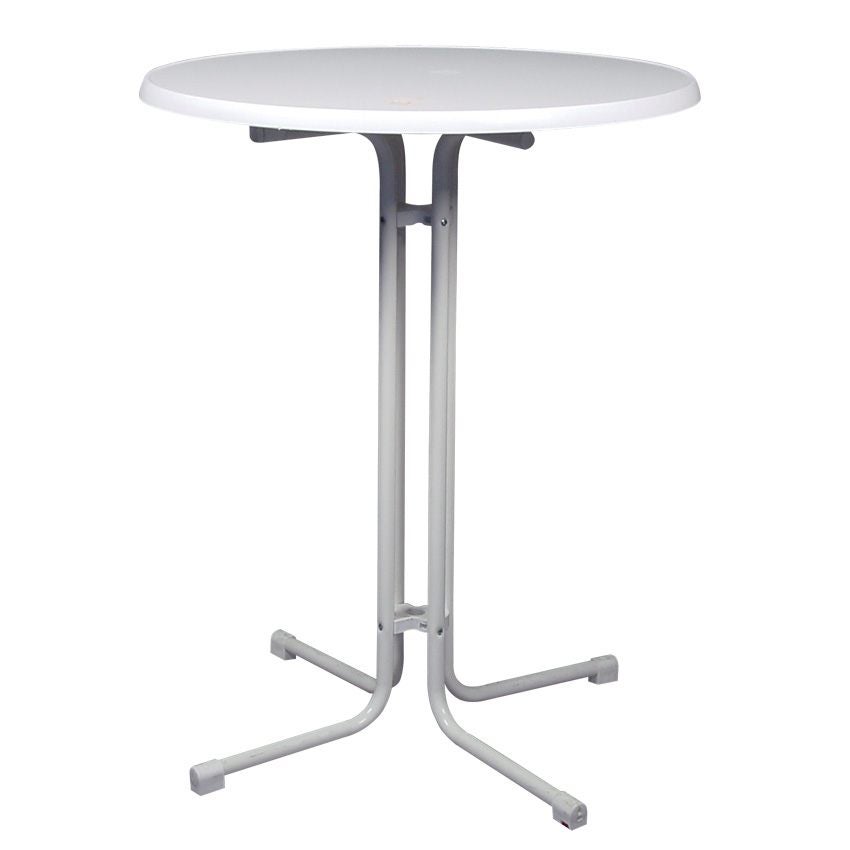 Bistrotisch / Stehtisch Ø 80 cm klappbar mieten – Wochenendtarif, optional mit Husse & LED