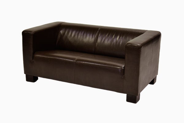 Ledercouch mieten – Loungesofa "Kolonial" 2-Sitzer, braunes Leder