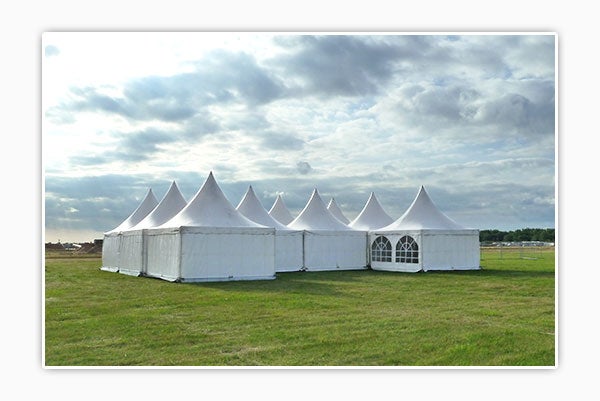 Pagodenzelt mieten – Partyzelt / Festzelt mit Spitzdach, 3x3 m & 5x5 m – 2