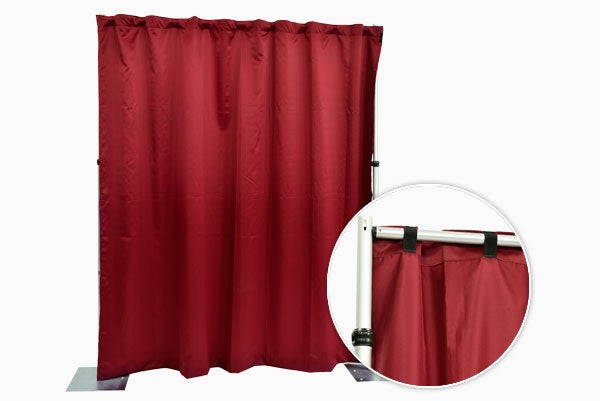 Pipe & Drape mieten – mobiler Raumteiler / Vorhang-System, höhenverstellbar