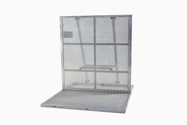Bühnenbarrikade mieten – Grabengitter / Stagebarrier aus Aluminium, klappbar