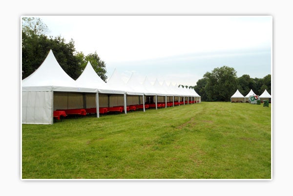 Pagodenzelt mieten – Partyzelt / Festzelt mit Spitzdach, 3x3 m & 5x5 m – 4