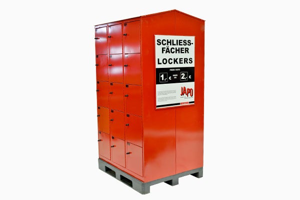 Schließfächer mieten – mobile Event-Schließfachpalette, 40 oder 30 Fächer