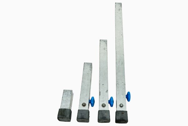 Bühnenpodest mieten – BÜTEC Steckbeinpodest 2 m × 1 m, innen & außen – 3