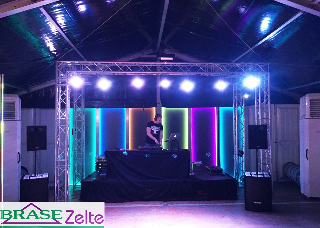 Partyzelt mit LED mieten bei Brase Zelte