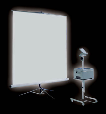 Aufprojektions Leinwand 150x150 cm mieten bei Centric Miet- und Digitalisierservice