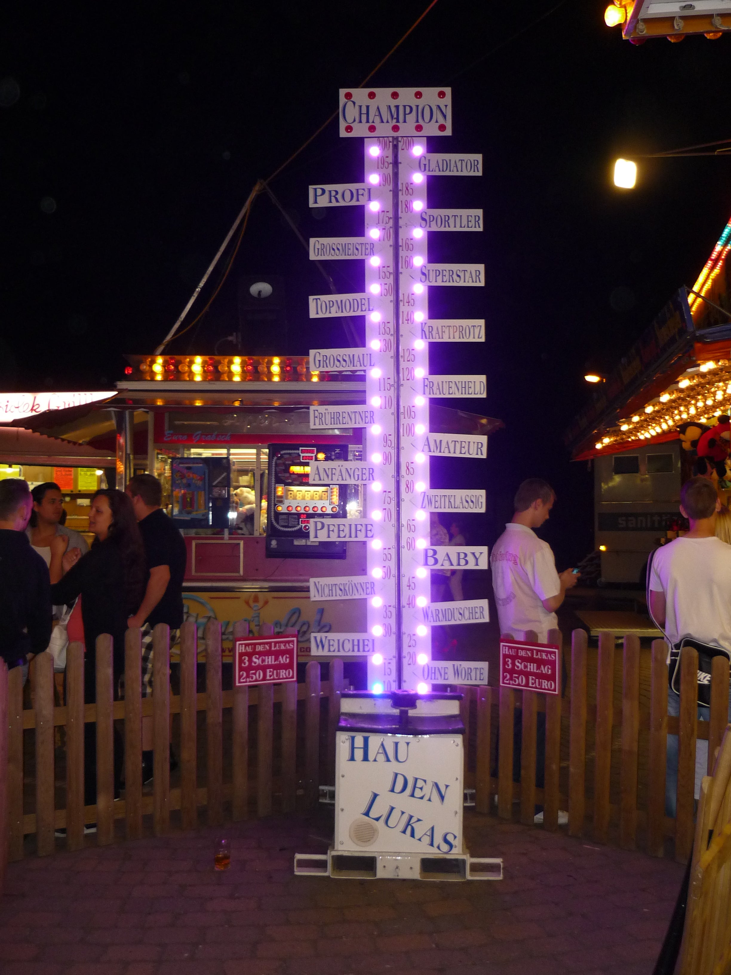 Hau den Lukas mieten - Kraftmesser für Feste, mit LED, 2 Hammergrößen – 4
