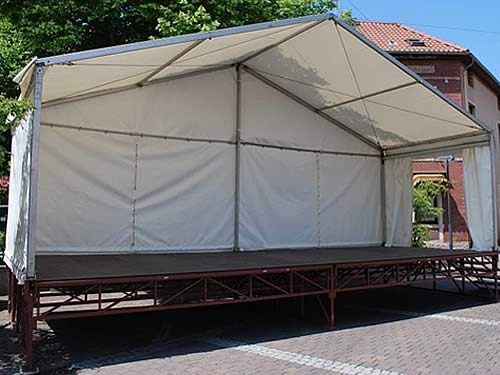 Bühne (mit Überdachung Bühnenhöhe 1m) mieten