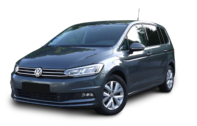 VW Touran Handgas links Commander ab 195,00 €/Tag mieten bei Leihtaxi BTW & Ersatzwagen