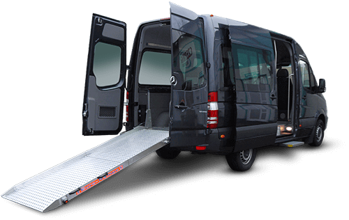 Mercedes-Benz Sprinter Bus mit Rollstuhlrampe ab 219,00 €/Tag mieten bei Leihtaxi BTW & Ersatzwagen