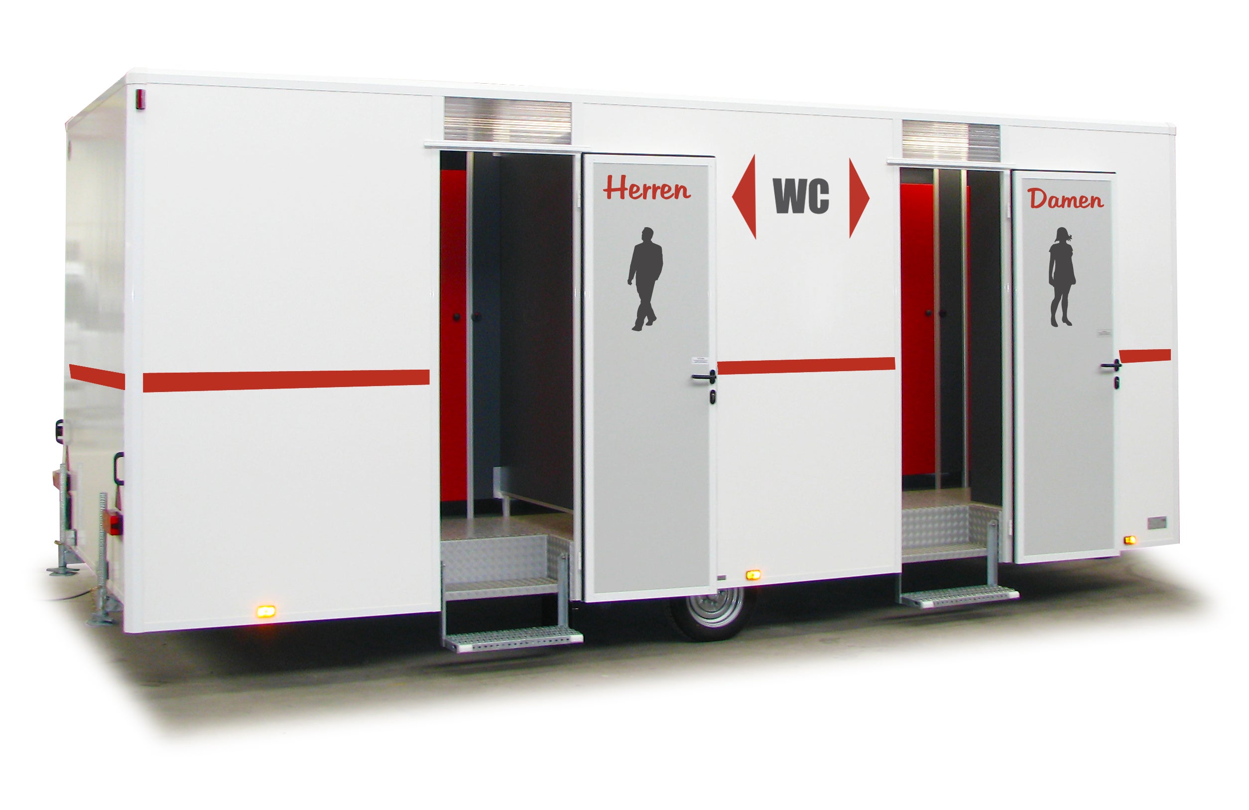 Toilettenanhänger VIP mieten – großzügiger Toilettenwagen für Veranstaltungen – 2