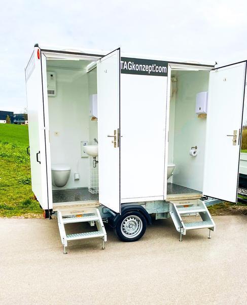 Toilettenanhänger Autark mieten – autarker Toilettenwagen ohne Wasseranschluss