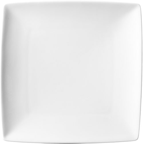 Teller viereckig 27x 27 cm China Bone mieten bei Horn Verleihservice
